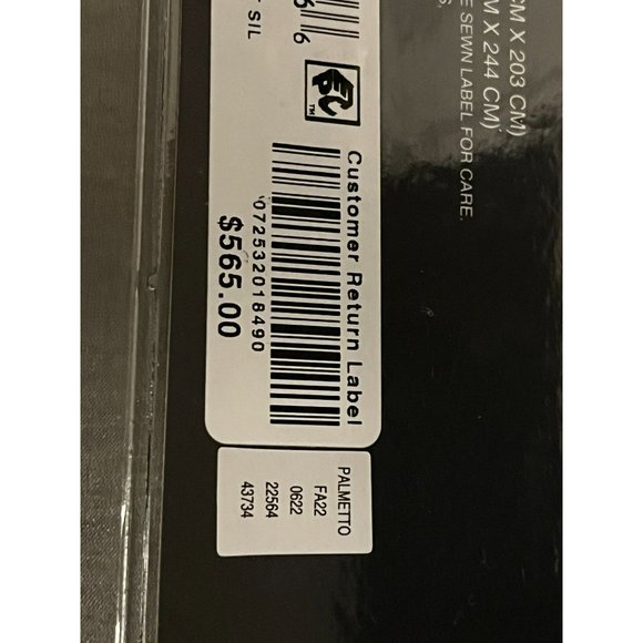 Hudson Park Collection Textured Velvet Coverlet, King Drak Gray New MSRP $565 - Picture 9 of 9